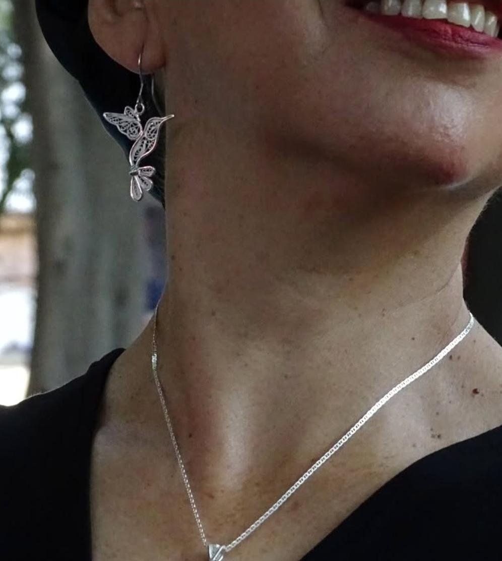 Aretes colibrí