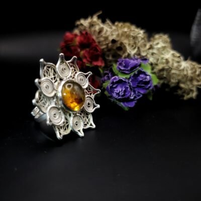 Anillo Flor y Ámbar