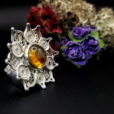 Anillo Flor y Ámbar