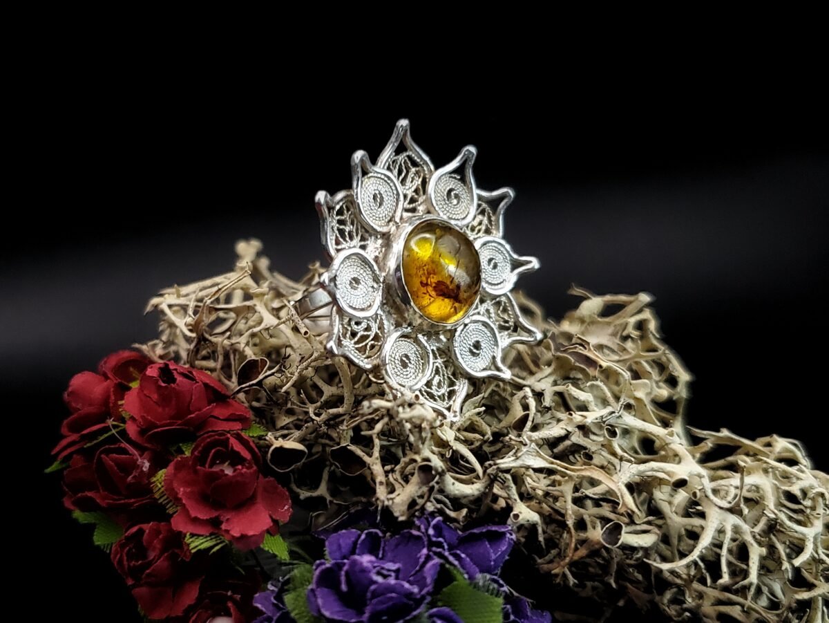Anillo Flor y Ámbar