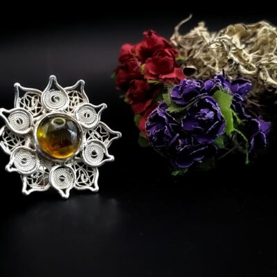 Anillo Flor y Ámbar